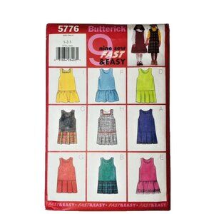 Vintage 1990s Butterick Sewing Pattern 5776 Toddlers Dress Size 1-3 Uncut